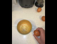 Person crack egg happy new year on shell