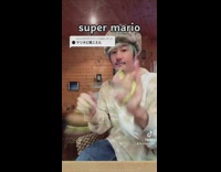 Guy plays Super Mario song with instrument 