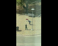 guy spiderman mask dance stereo street