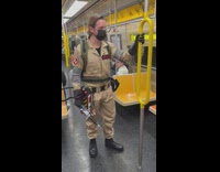 man wears brown ghost busters costume