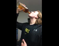 Blonde Chugs Fireball