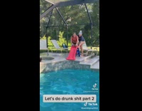 Toy slide breaks woman falls into pool