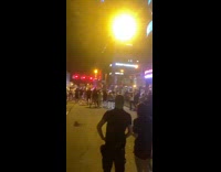 Peaceful protest people chant black lives matter