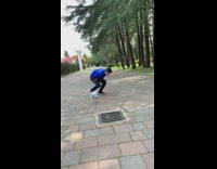 Guy hits white soccer ball hurts himself 