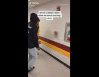 Guy dares friend to open fire alarm case 