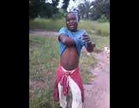 Blue shirt guy sings armpit farting noise 