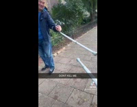 Collab Clips MPUGC - Woman clicks crutches with guy on street 