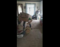 Man with an Amazon box chases filmer