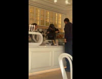 Woman barista refuses payment of man firefighter