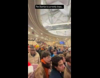 Penn Station full of passengers missed train