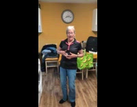 Guy pass egg to grandma gets startled