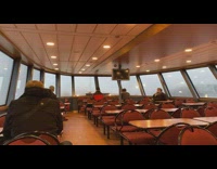 Collab DailyDoseOfInternet - Strong waves break glass of ferry ship