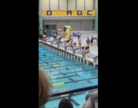 Guy flips off block into pool competition 