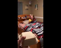 Girl in room gets one mozzarella stick in box 