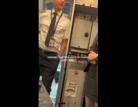 Woman asks pilot to enter the cockpit
