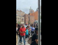 Crowd chasing Kai Cenat 