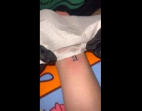 Collab ClipsIG - Soap on wrist wiped reveal a tattoo