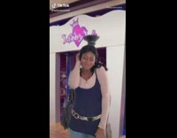 Girl tries to get discovered at mall 