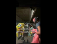 Collab BitchMP - Woman and friends went to club in costumes 