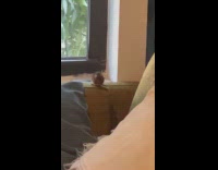 Collab WINY - Woman look at mouse on sofa armrest