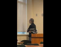 Empty class man stare at window