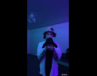 Collab BitchMP - Long black cat blue light room held up