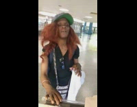 Collab Subway Creatures - Woman wearing green gray hat sings gospel song for the camera #BluePointWhatTheL