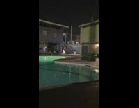 Guy does backflip off rooftop into pool