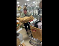 Woman finds rattan croc in homegoods 