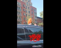 Collab WINY - Chucky rides black car roaming around city