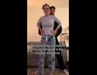 Guy reacts to cat biting his leg