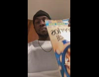 Guy makes crushed cereal milk for toddler and toddler throws on floor