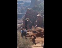 Jason Voorhees costume knife shocked woman canyon