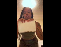 Girl paper ripping magic trick