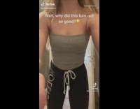 Girl pretends to do silhouette challenge