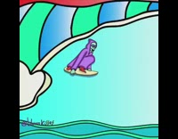 Cartoon Drawing Skeleton Surfing