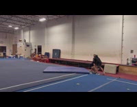 Guy doing acrobatics knocks over coach when landing