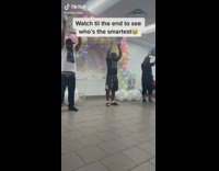 3 guys test whos the smartest at party 