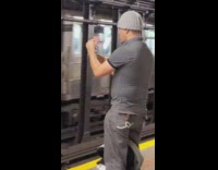 Pt. 2 Man plays with crystal glass ball in subway station