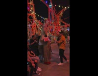 Actor in clown costume gets into a fight 