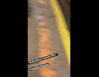 Infectious Waste Kits chest left at subway station, 205th street