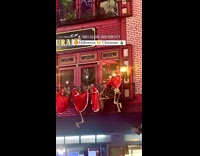 Collab winy - Skeleton decorations wearing Santa outfit 