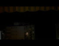 Lightning on dark clouds caught from window