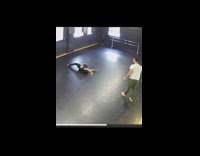 Collab FunBestVids - Woman dance practice fail caught on CCTV