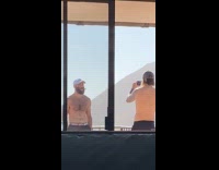 Collab IITW - Two shirtless men photoshoot at the balcony