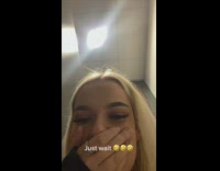 Girl singing farts in bathroom 