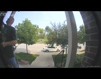 Guy falls down stairs security camera fail 