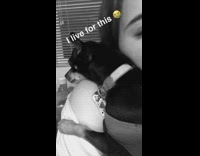 Collab Pets For All - I Live For This Black Dog Rests Head On Owner's Shoulder