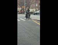 Woman hover board stroller