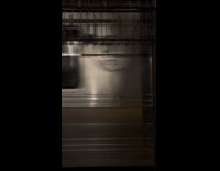 Woman holds huge bear waits for subway